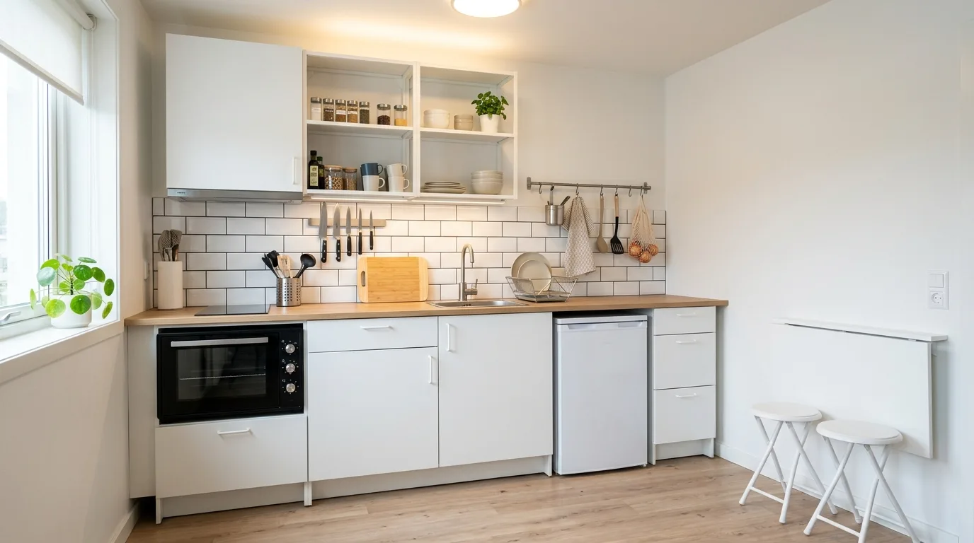 Keep the palette controlled so the kitchen looks cleaner inspiration for an IKEA kitchen.